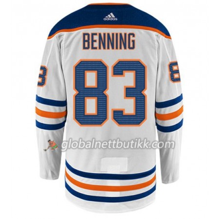 Edmonton Oilers Hockeydrakt MATT BENNING 83 Hvit Adidas Authentic - Herre